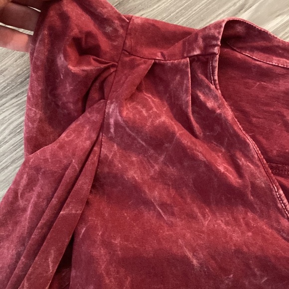 7 For All Mankind Purple Puff Shoulder Sleeve Long Sleeve Top - Picture 2 of 4